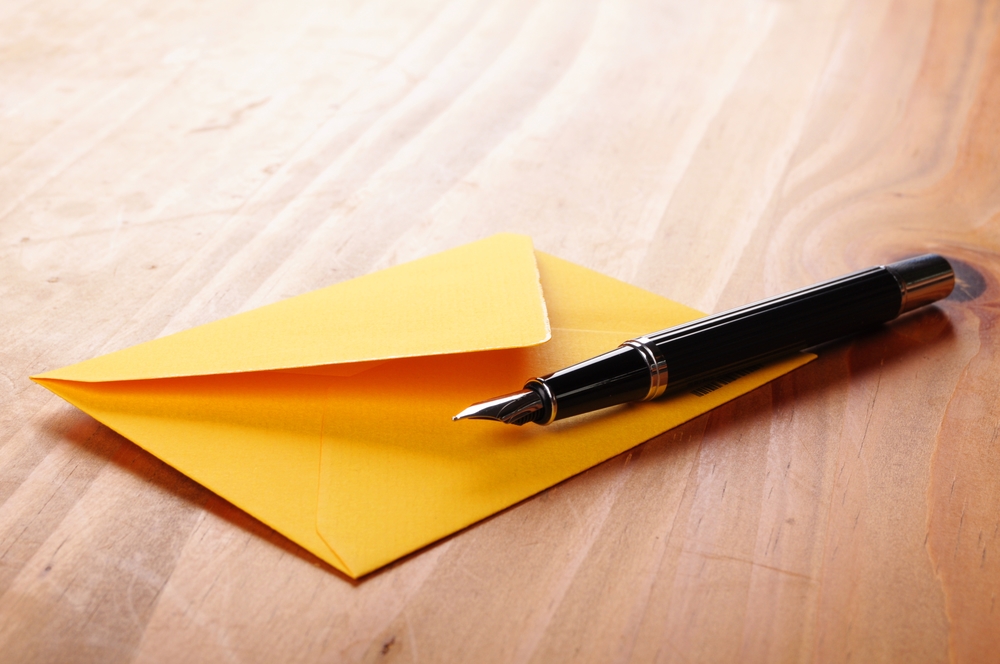 snail mail with pen 